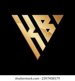 Triangle Letter KB Logo Design