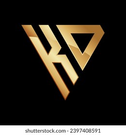 Triangle Letter KD Logo Design