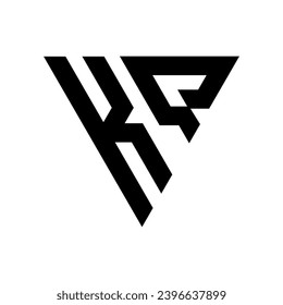 Diseño del logotipo de la carta triangular KQ