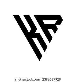 Triangle Letter KR Logo Design