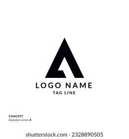 Triangle A Letter logo concepts, alphabet letters Logo