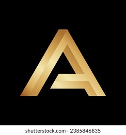 Triangle Letter A Logo Design