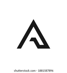 Dreiecksbuchstabe Ein Logo-Design einzeln auf weißem Hintergrund. Creative Abstrakte Buchstabe A Logo. Triangle-Logo-Design für Buchstabe A
