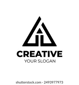  A triangle Letter Logo Design Unique and Modern.