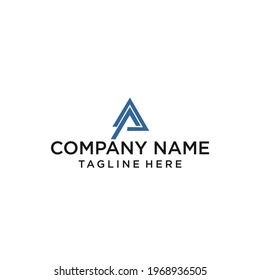 CARTA DE TRIÁNGULO SÍMBOLO DE UN VECTOR DE DISEÑO DE LOGOTIPO