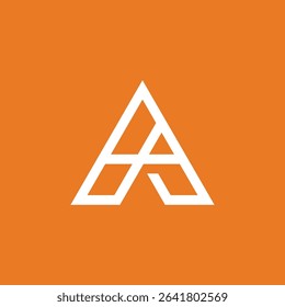 Triangle Letter A Logo design vector template