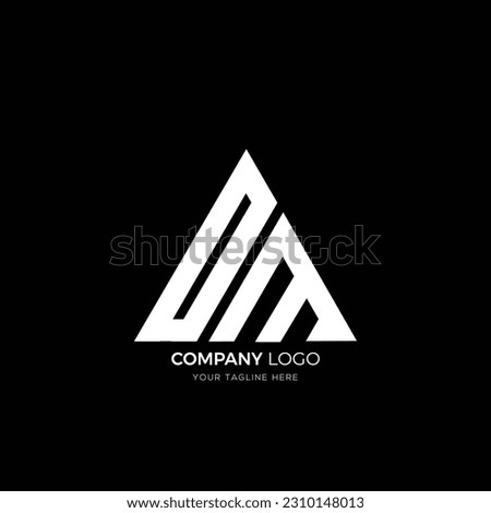 triangle letter O M creative monogram logo Foto stock © 