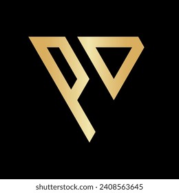Triangle Letter PD Logo Design