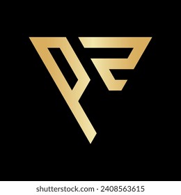 Triangle Letter PZ Logo Design