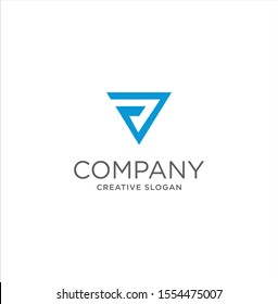 Triangle Letter R Logo Design Inspiration Vector Illustration