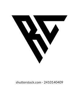 Triangle Letter RC Logo Design