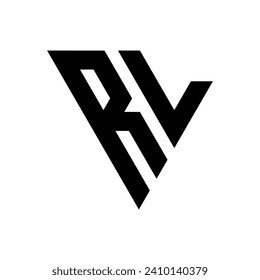 Triangle Letter RL Logo Design