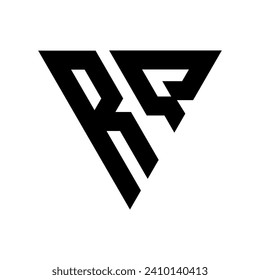 Triangle Letter RQ Logo Design