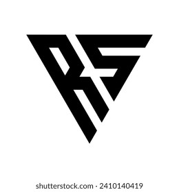 Triangle Letter RS Logo Design