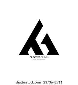 Letra triangular a t g forma única moderna diseño de logotipo de monograma creativo