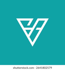 Triangle Letter V Logo design vector template