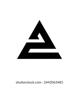 Triangle letter Z modern typography creative monogram logo