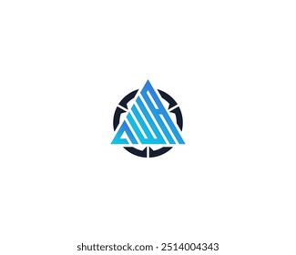 modelos de designs de logotipo com letras triangulares
