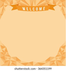 Triangle light orange banner template