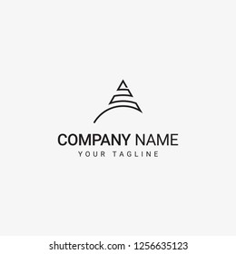 Triangle Line Art Logo can be use for general company