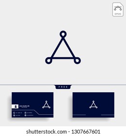 triangle line art style logo template vector icon element