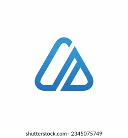 Triangle line design company logo vector image