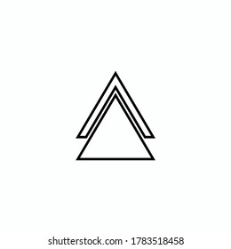 Triangle Line geometric modern abstract business art logo design icon