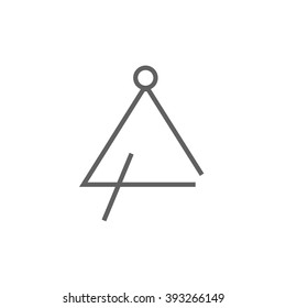 Triangle line icon.