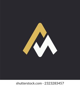 Triangle line a logo vector image