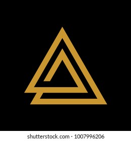 Triangle line logo vector template