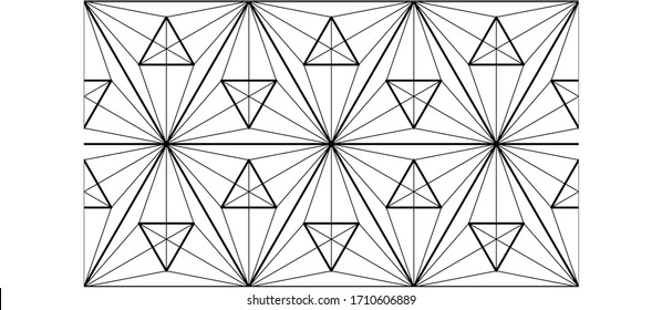 Triangle in a triangle line seamless pattern