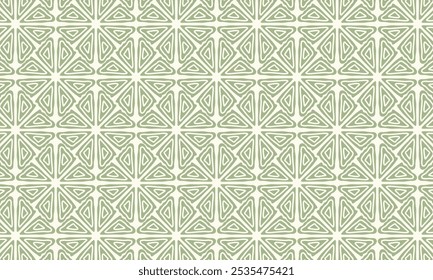 Triangle Line Seamless Pattern. Green Pattern Islamic Arabic Dark Pattern.