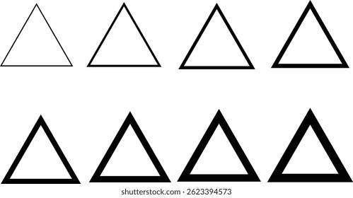 Triangle Line Stroke Bundle Silhouette Design