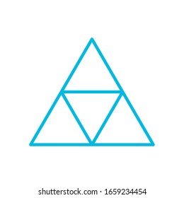 triangle line style icon design, futuristic virtual technology modern innovation digital entertainment tech and simulation theme Vector illustration