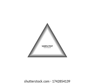 Triangle line vector. Pyramid line art. Geometric shape. Logo sign design