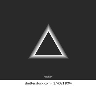 Vector de línea triangular. Arte de línea pirámide. Forma geométrica. Diseño de signo de logotipo