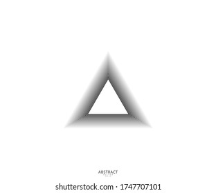 Vector de línea triangular. Arte de línea pirámide. Forma geométrica. Diseño de signo de logotipo