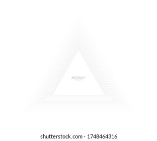 Triangle line vector. Pyramid line art. Geometric shape. Logo sign design