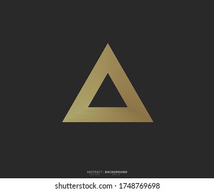 Triangle line vector. Pyramid line art. Geometric shape. Logo sign design