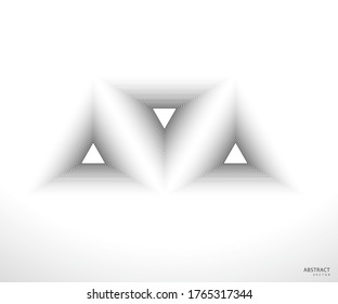 Vector de línea triangular. Arte de línea pirámide. Forma geométrica. Diseño de signo de logotipo