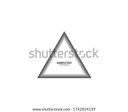 Triangle line vector. Pyramid line art. Geometric shape. Logo sign design