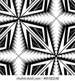 The triangle in the linear pattern, stripes, mesh, seamless vector background.