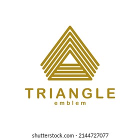 Triangle linear vector symbol isolated on white background, sacred geometry ancient sign, logo or emblem.