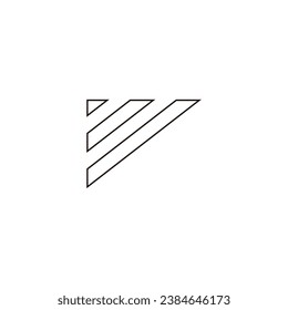 Triangle, lines, background geometric symbol simple logo vector