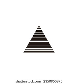 Triangle, lines geometric symbol simple logo vector