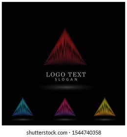 Triangle Lines Logo. Symbol & Icon Vector Template.