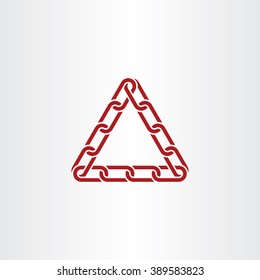 triangle link chain icon vector design