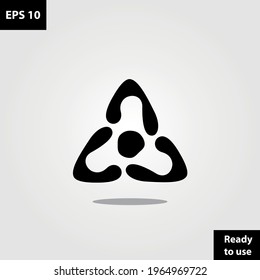 Triangle liquid geometrical swirl logo company, logo vector template design. Ready to use, easy for edit.