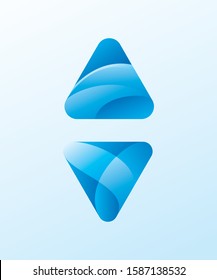 triangle liquid illustration logo set