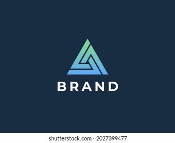 Triangle logo. Abstract business vector logotype template.